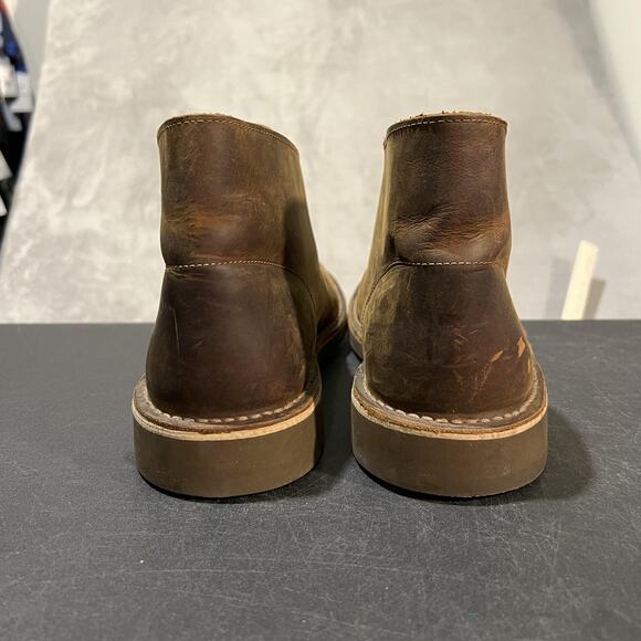 Clarks Bushacre Boots Shoes Mens Size 13 Beeswax Brown Leather Chukka Casual - Picture 5 of 10